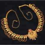 Generic Women's Maroon & Green Color Glass Stone Kamarband Adjustable Chain - Image 3