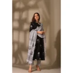 Floral Cotton Kurti Set - Angle 3