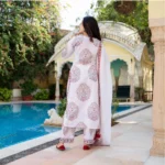 Women's Floral Cotton Kurti - Angle 2