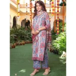 womens cotton kurti set - Angle 2