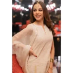 White Cotton Kurti Set - Angle 4