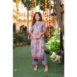womens cotton kurti set - Angle 6