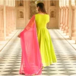 Light Green Cotton Kurti Set - Angle 6