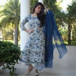 Women's Printed Cotton Kurti Set - Angle 6