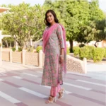 Women's Printed Cotton Kurti Set - Angle 6