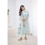 Womens Cotton Kurti Set - Angle 5