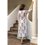 Floral Cotton Kurti Set - Angle 2