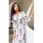 Floral Cotton Kurti Set - Angle 4