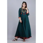 Embroidered Rayon Kurta - Angle 2
