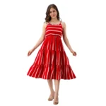 Women's Red Striped Dress