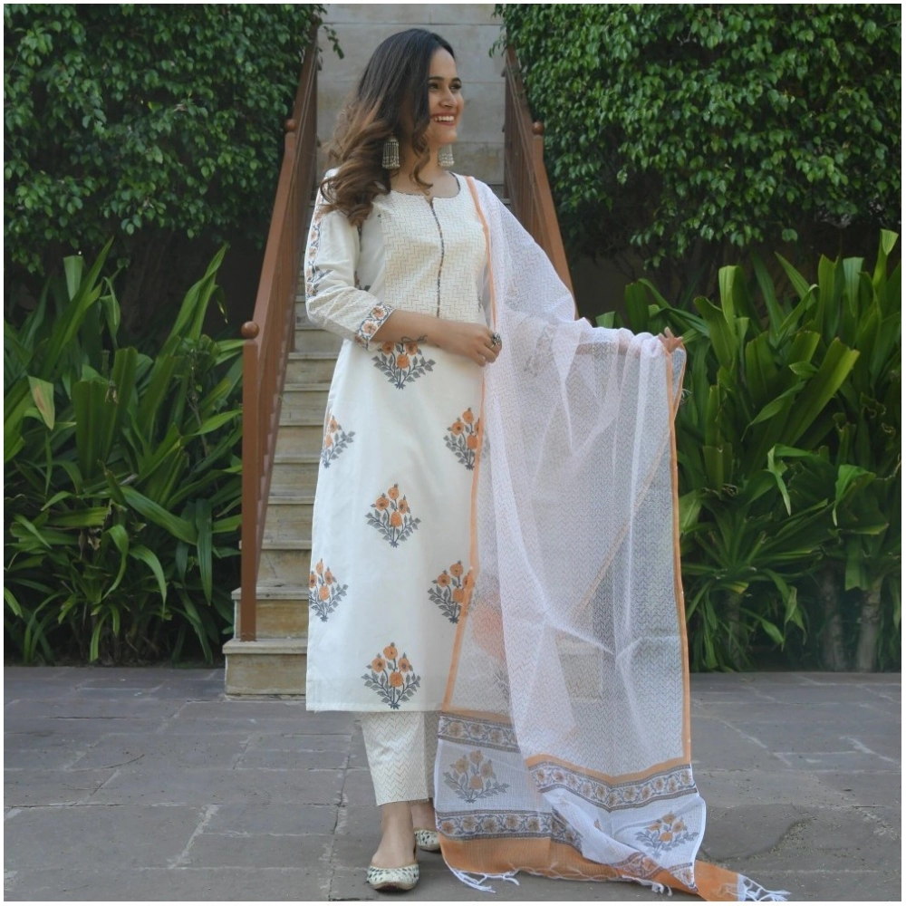 Womens Cotton Kurti Set