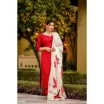 Women's Red Cotton Kurti Set