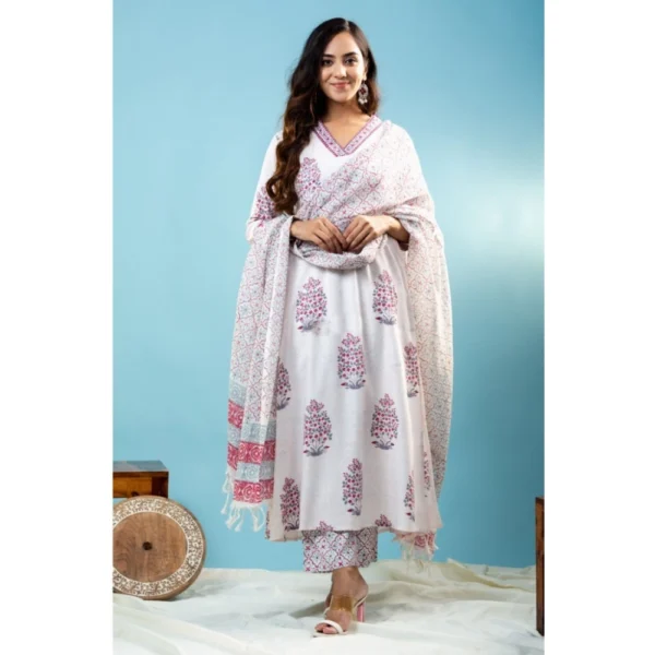 Women's Floral Kurti Set