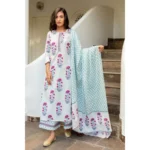 Floral Cotton Kurti Set