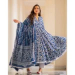 Women Blue Kurti Set