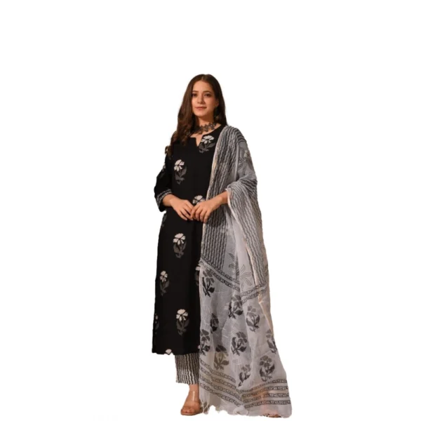 Floral Cotton Kurti Set