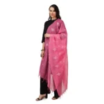 Generic Women's Cotton Embroidered Dupatta (Pink, Length: 2.25 to 2.50 Mtr) - Image 5
