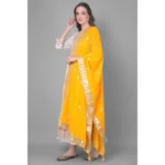 yellow velvet dupatta