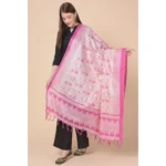 pink art silk dupatta online