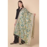 Generic Women's Art Silk Printed Dupatta (Gold, Length: 2.25 to 2.50 Mtr) - Image 4