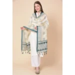 Generic Women's Art Silk Printed Dupatta (Grey, Length: 2.25 to 2.50 Mtr) - Image 3