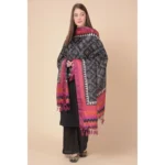 Generic Women's Art Silk Printed Dupatta (Black, Length: 2.25 to 2.50 Mtr) - Image 3