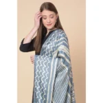 Generic Women's Art Silk Printed Dupatta (Grey, Length: 2.25 to 2.50 Mtr) - Image 2