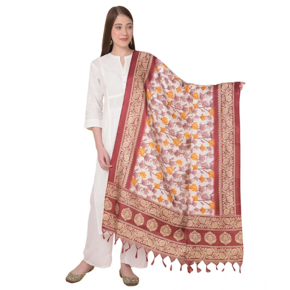 53509254812_cb1be15af2_o_d-1000x1000-1.webp Maroon Art Silk Printed Dupatta for Women
