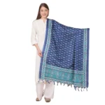 Blue Art Silk Printed Dupatta for Women