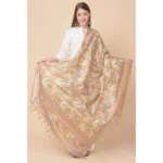 Generic Women's Art Silk Printed Dupatta (Light Brown, Length: 2.25 to 2.50 Mtr) - Image 4