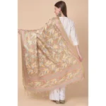 Generic Women's Art Silk Printed Dupatta (Light Brown, Length: 2.25 to 2.50 Mtr) - Image 5
