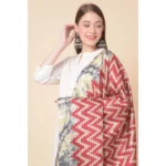 Generic Women's Art Silk Printed Dupatta (Maroon, Length: 2.25 to 2.50 Mtr) - Image 3