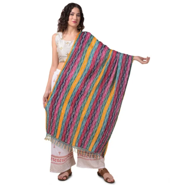 Elegant Multicolor Chanderi Dupatta