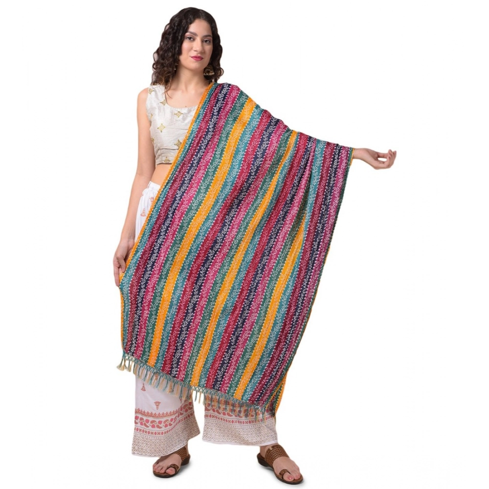 Elegant Multicolor Chanderi Dupatta