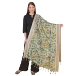 Gold Art Silk Printed Dupatta for Women