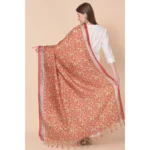 Red Art Silk Dupatta - Angle 5