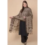 Generic Women's Art Silk Printed Dupatta (Brown, Length: 2.25 to 2.50 Mtr) - Image 4