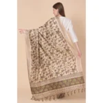 Generic Women's Art Silk Printed Dupatta (Gold, Length: 2.25 to 2.50 Mtr) - Image 5