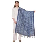 Blue Art Silk Printed Dupatta for Women