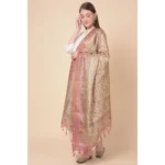 Generic Women's Art Silk Printed Dupatta (Pink, Length: 2.25 to 2.50 Mtr) - Image 3