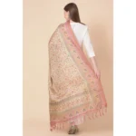 Generic Women's Art Silk Printed Dupatta (Pink, Length: 2.25 to 2.50 Mtr) - Image 5