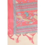 Art Silk Pink Dupatta - Angle 2