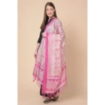 pink art silk dupatta online
