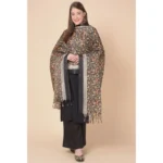 Generic Women's Art Silk Printed Dupatta (Black, Length: 2.25 to 2.50 Mtr) - Image 2