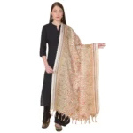 White Art Silk Printed Dupatta for Women