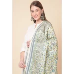 Generic Women's Art Silk Printed Dupatta (Off White, Length: 2.25 to 2.50 Mtr) - Image 3