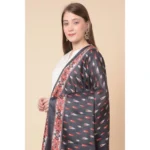 Generic Women's Art Silk Printed Dupatta (Black, Length: 2.25 to 2.50 Mtr) - Image 2