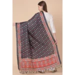 Generic Women's Art Silk Printed Dupatta (Black, Length: 2.25 to 2.50 Mtr) - Image 5