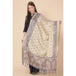 Generic Women's Art Silk Printed Dupatta (Gold, Length: 2.25 to 2.50 Mtr) - Image 5
