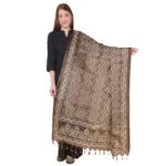 Stunning Brown Art Silk Printed Dupatta for Women